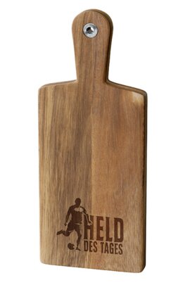Holzbrett Held des Tages