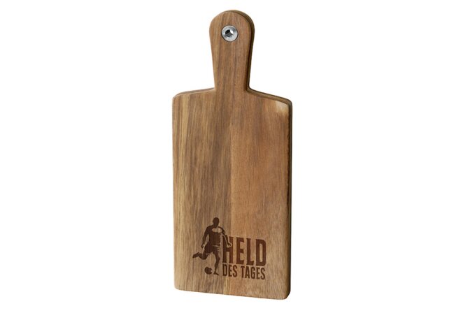 Holzbrett Held des Tages