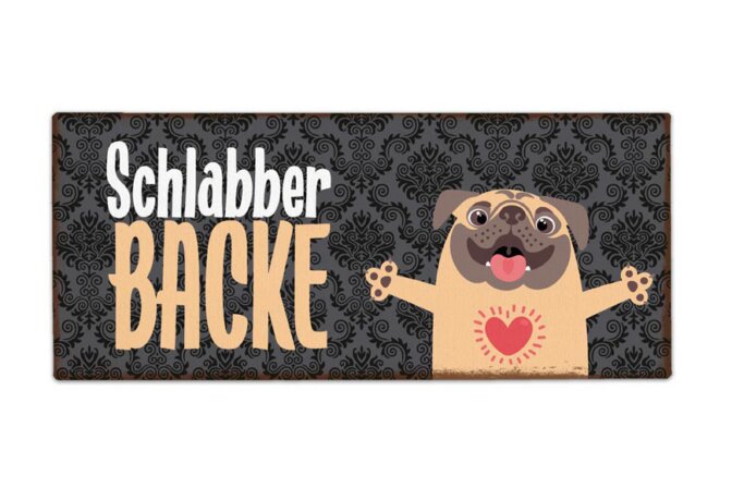 Schild Schlabberbacke "Hund"