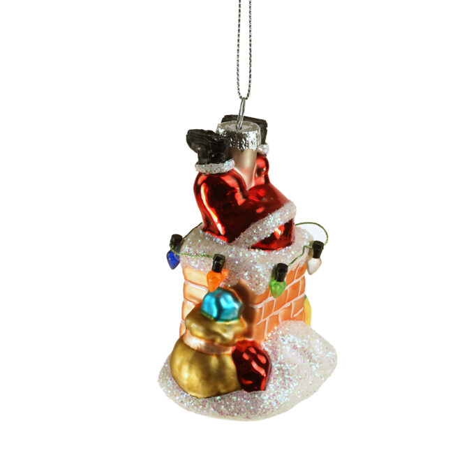 Glasanhänger Santa im Schornstein Werner Voß Design