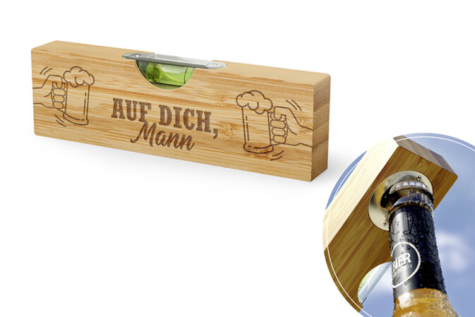 Bierbuddy Auf dich, Mann - Wasserwaage m