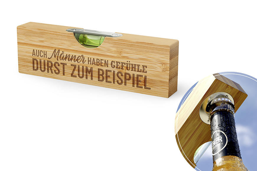 Bierbuddy Männer Gefühle Wasserwaage mit