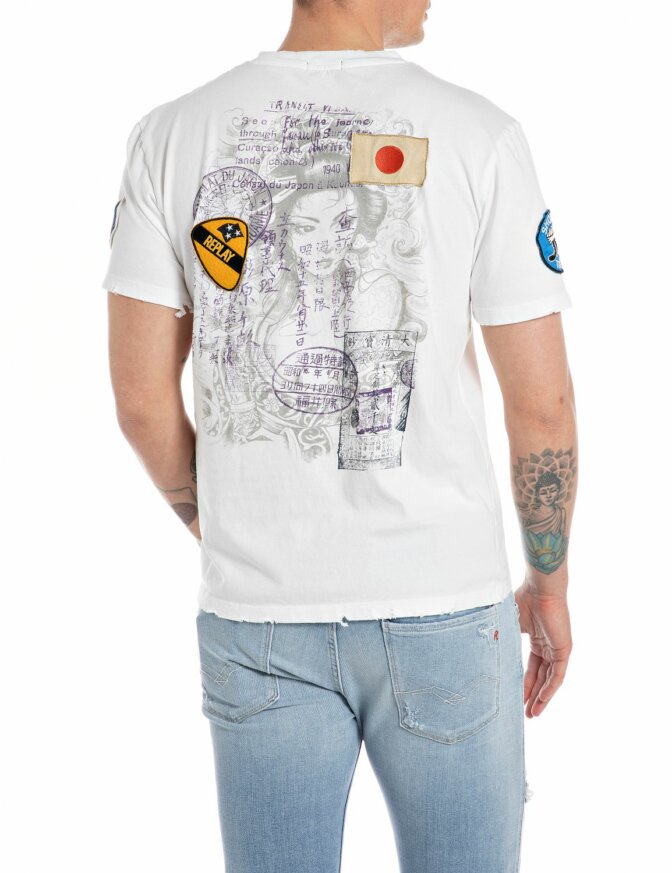 Jersey-T-Shirt mit Japan-Aufdruck Replay – Bild 2