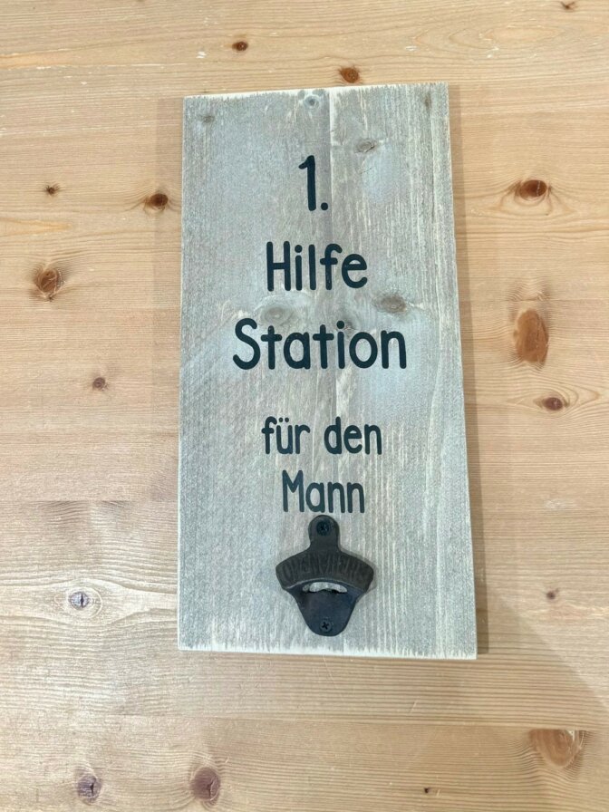 Holzschild 1. Hilfe ca. 19,5 x 40 cm