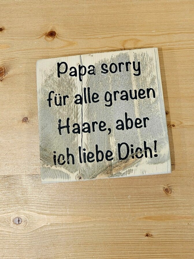 Holzschild quadratisch ca. 19 x19 cm – Bild 3