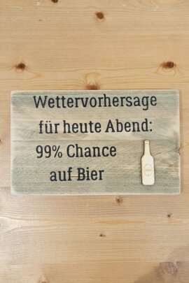 Holzschild rechteckig ca. 19,5 x 30 cm
