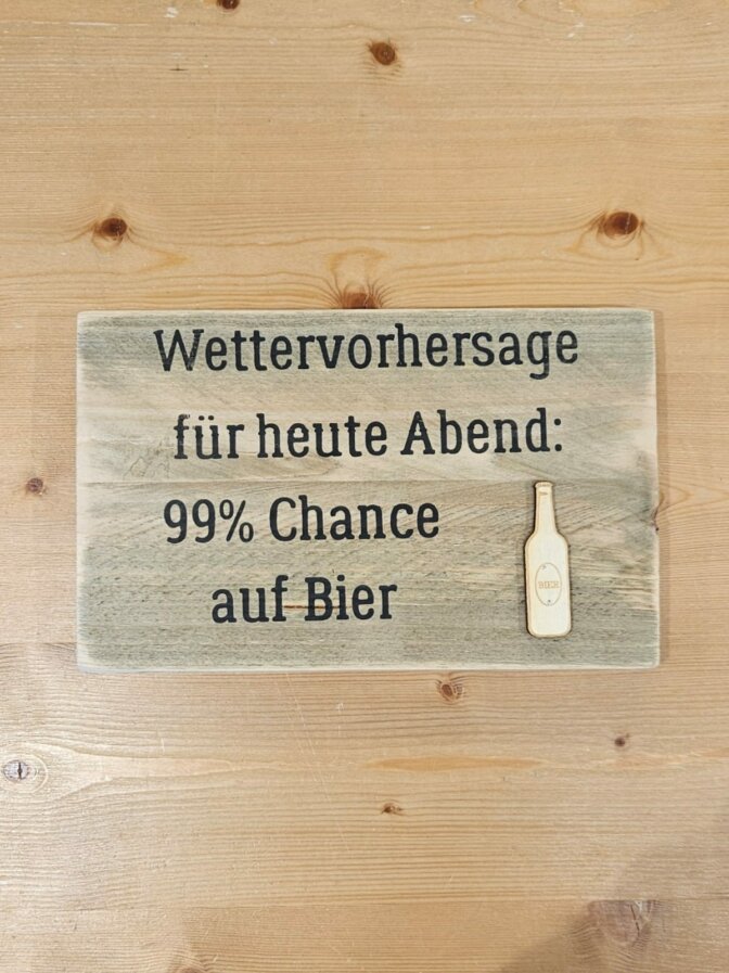 Holzschild rechteckig ca. 19,5 x 30 cm