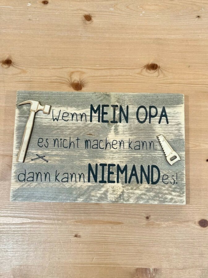 Holzschild rechteckig ca. 19,5 x 30 cm – Bild 3