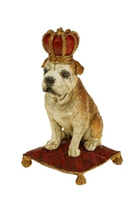 Figur Royal Dog, beige/rot