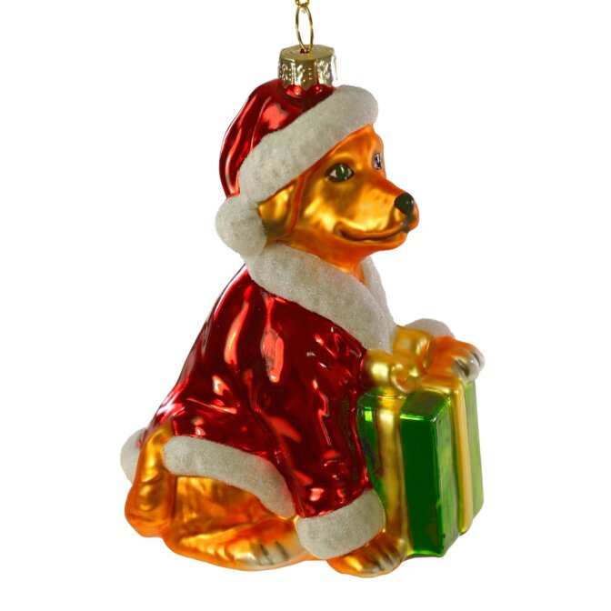 Glashänger Hund m. Geschenk Glas, 6x8,5x