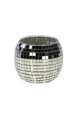 Teelichthalter Disco, silber klein