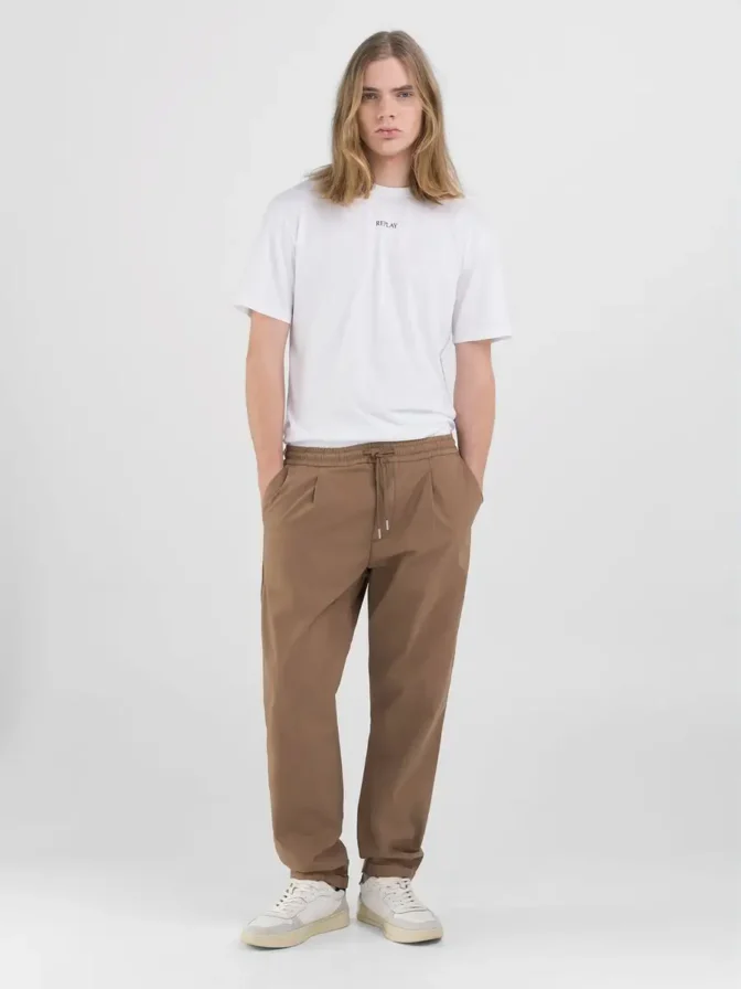Chinohose aus Stretch-Baumwolltwill Replay