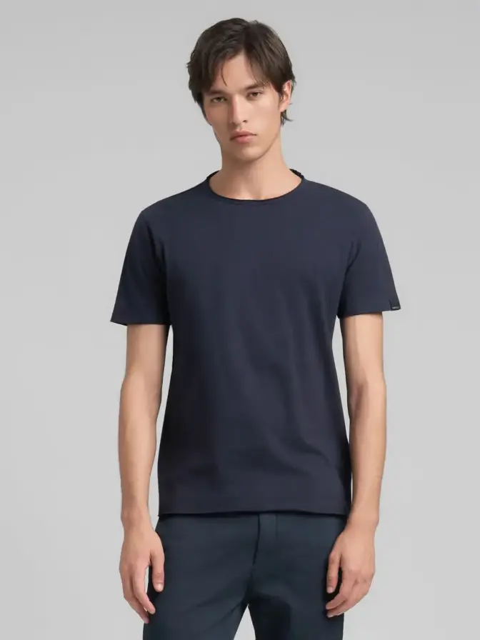 T-Shirt offene Kante Rundhals Replay – Bild 33