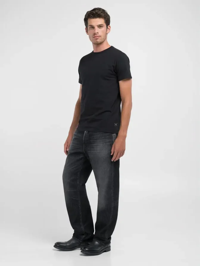 T-Shirt Rundhals mit Stretch Replay – Bild 2