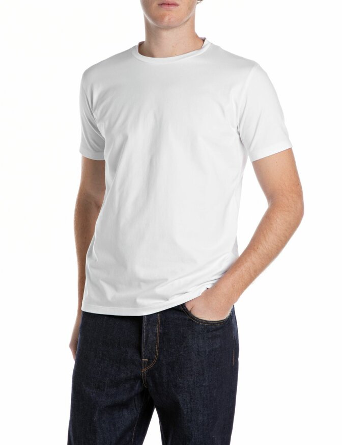 T-Shirt Rundhals mit Stretch Replay