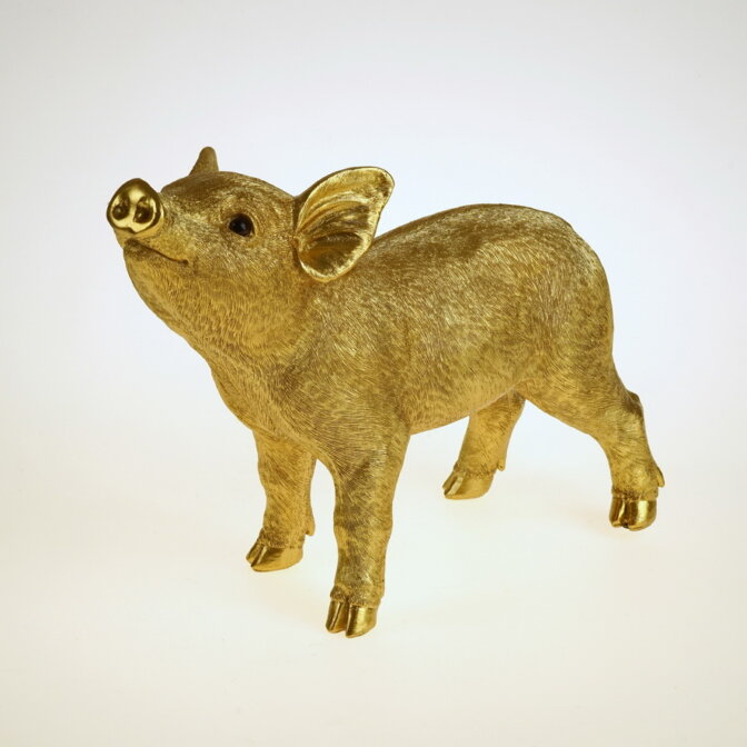 Figur Schwein gold Werner Voß Design