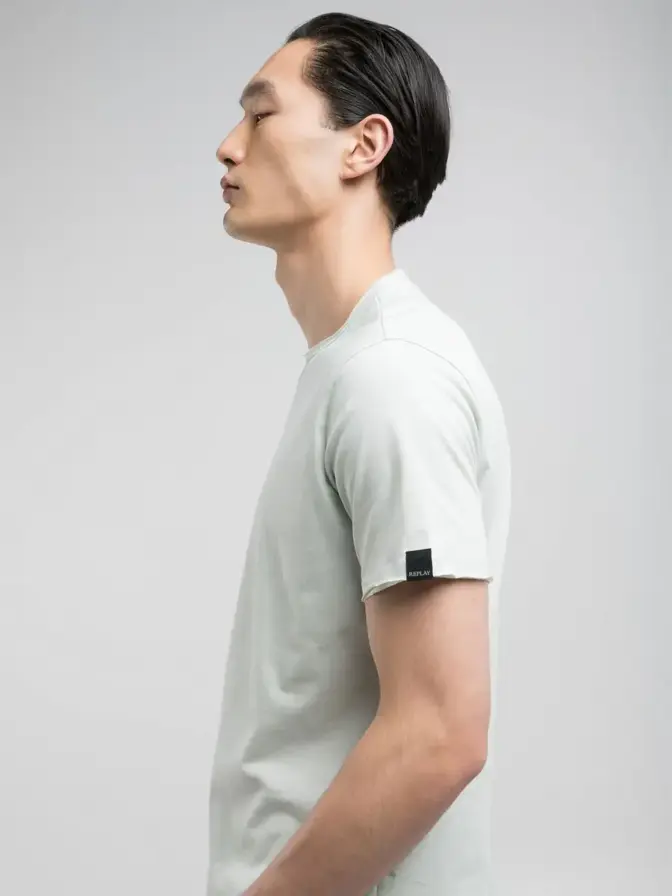 T-Shirt offene Kante Rundhals Replay – Bild 27