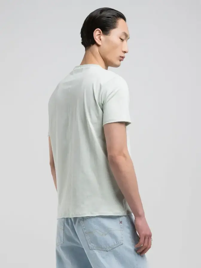 T-Shirt offene Kante Rundhals Replay – Bild 28