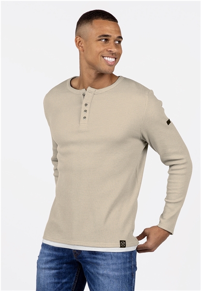 Leichter Pullover mit V-Ausschnitt und Knöpfen - Key Largo – Bild 10