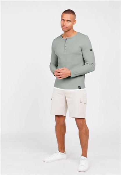 Leichter Pullover mit V-Ausschnitt und Knöpfen - Key Largo – Bild 3