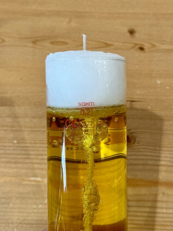 Kerze im Bierglas "Früh-Kölsch" – Bild 2