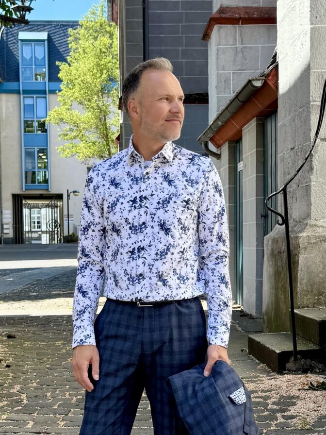 Marvelis Hemd aus Jersey mit floralem Muster