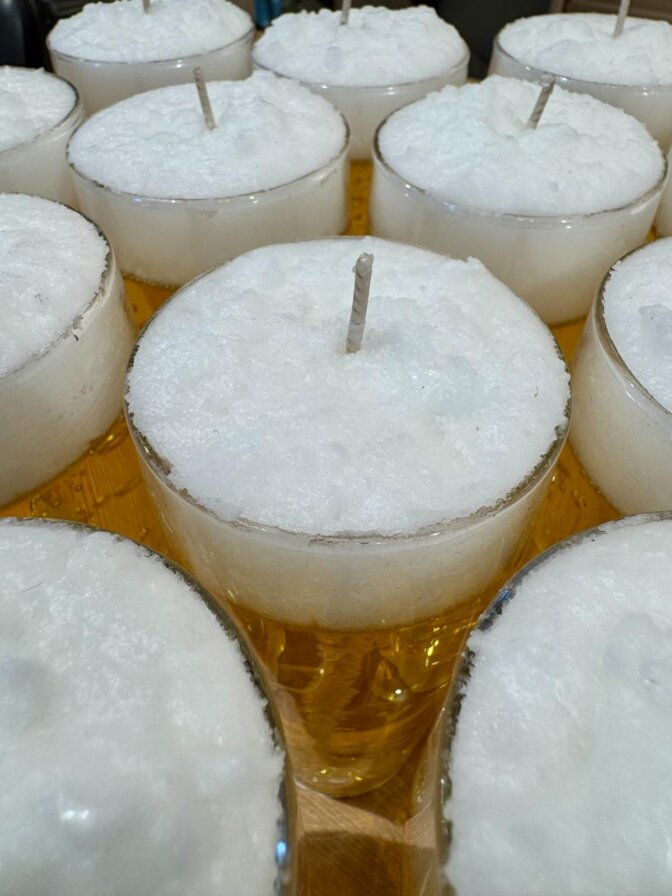 Kerze im Bierglas Willybecher 0,2l – Bild 2