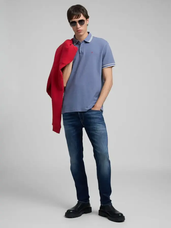 Polo-Shirt mit gestr. Kanten Replay – Bild 14
