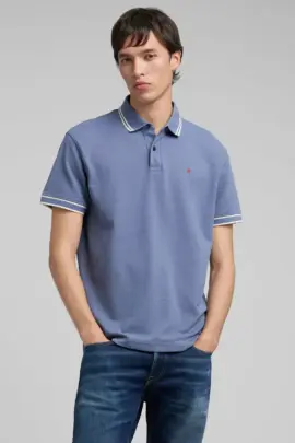 Polo-Shirt mit gestr. Kanten Replay