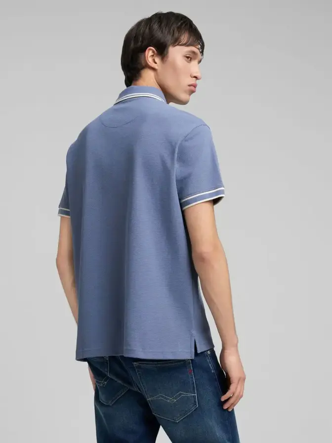 Polo-Shirt mit gestr. Kanten Replay – Bild 13