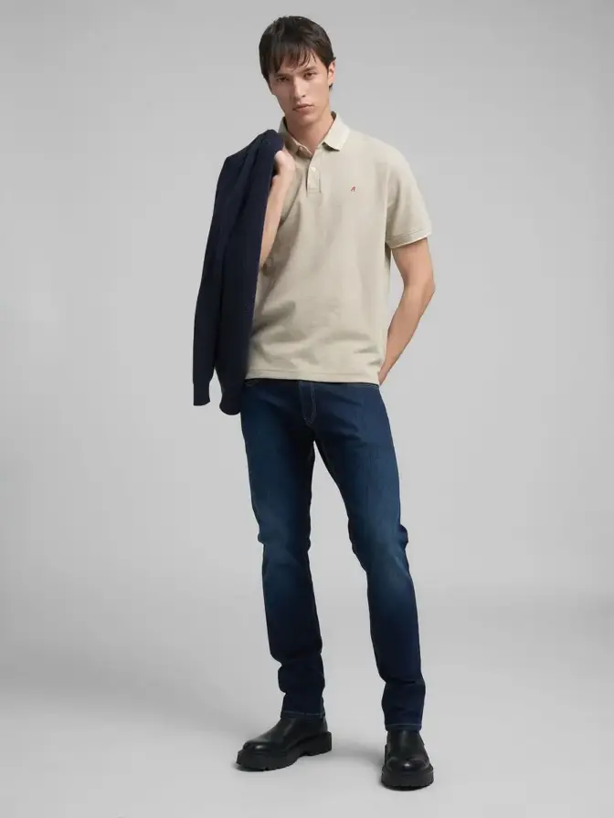 Polo-Shirt mit gestr. Kanten Replay – Bild 8
