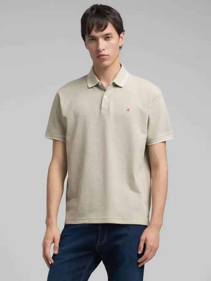 Polo-Shirt mit gestr. Kanten Replay – Bild 7