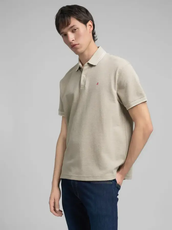 Polo-Shirt mit gestr. Kanten Replay – Bild 5