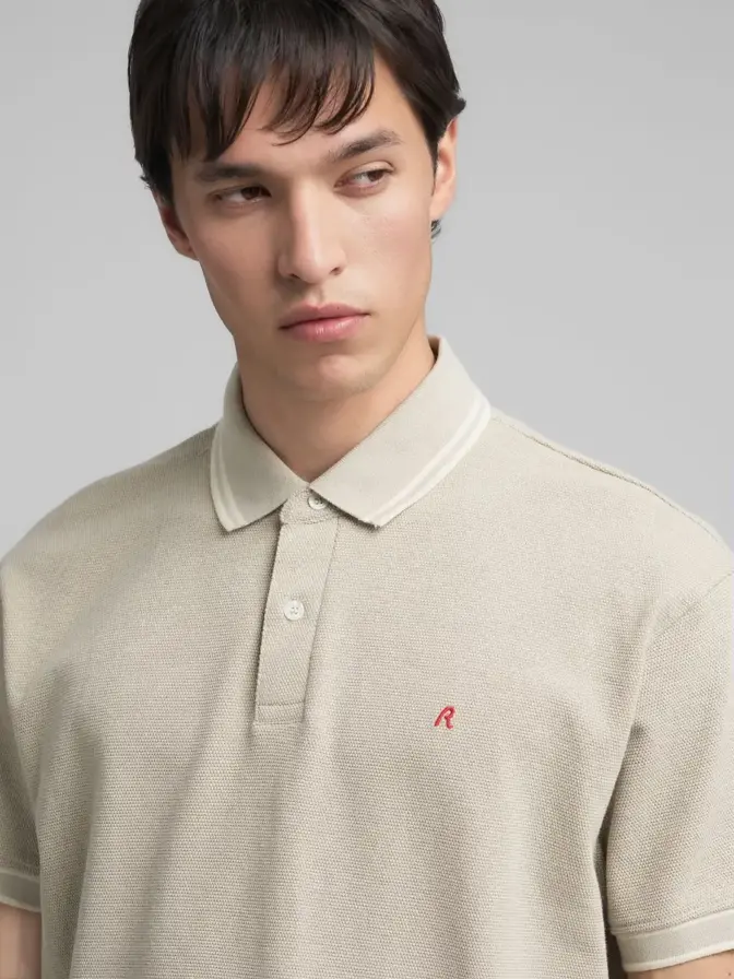 Polo-Shirt mit gestr. Kanten Replay – Bild 4