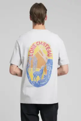 T-Shirt mit Druck verblasste Optik Replay