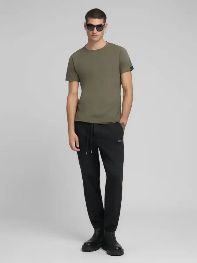 T-Shirt offene Kante Rundhals Replay – Bild 13