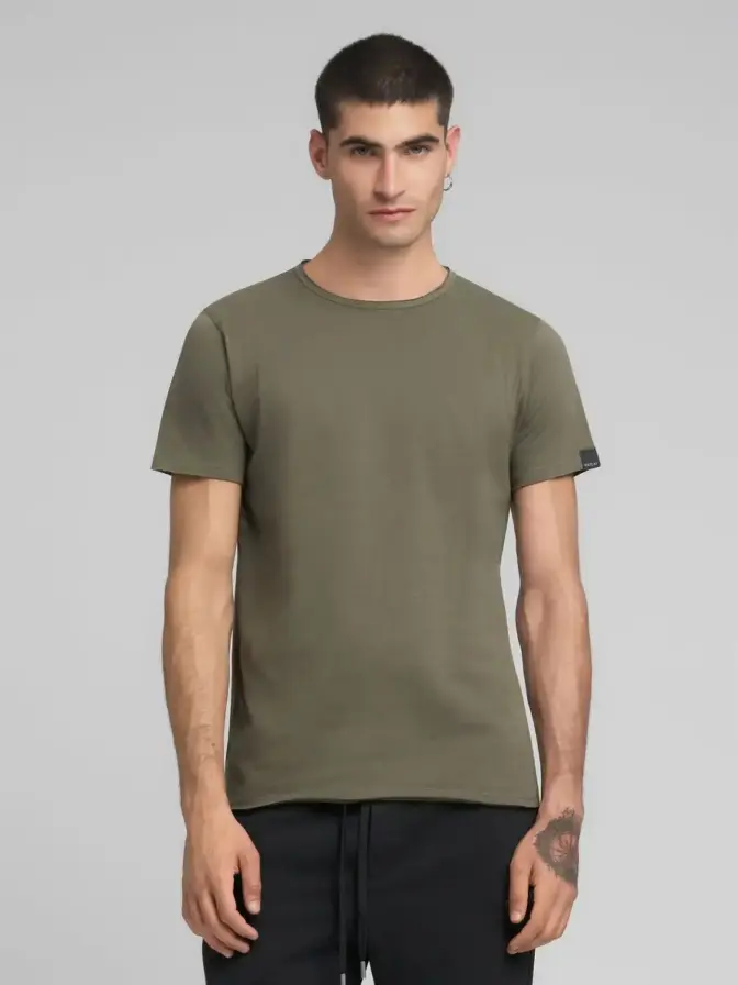 T-Shirt offene Kante Rundhals Replay – Bild 12