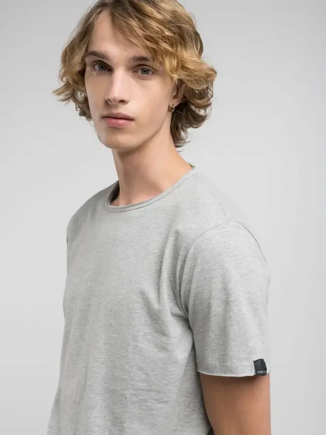 T-Shirt offene Kante Rundhals Replay – Bild 15