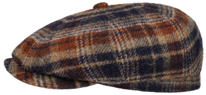 Hatteras Wool Check Flatcap Stetson
