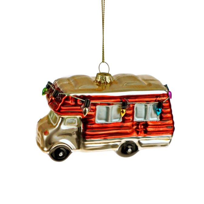 Glasanhänger Wohnmobil rot Werner Voß Design