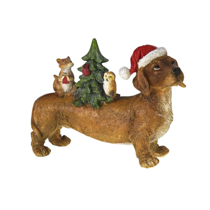 Figur Hund mit Tanne Werner Voß Design