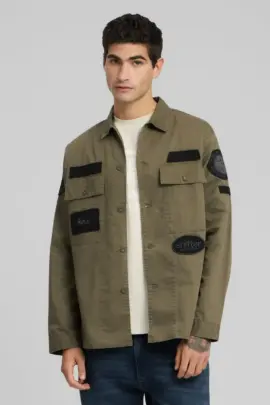 Hemdjacke mit Patches Replay