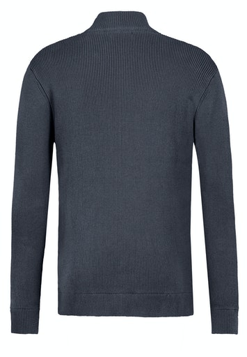 Strickjacke mit Stehkragen und Rippung - Authentic Style – Bild 4