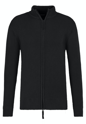 Strickjacke mit Stehkragen und Rippung - Authentic Style – Bild 5