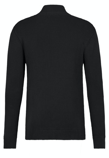 Strickjacke mit Stehkragen und Rippung - Authentic Style – Bild 6