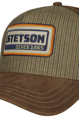 Trucker Cap Cotton Linen Stripe Stetson