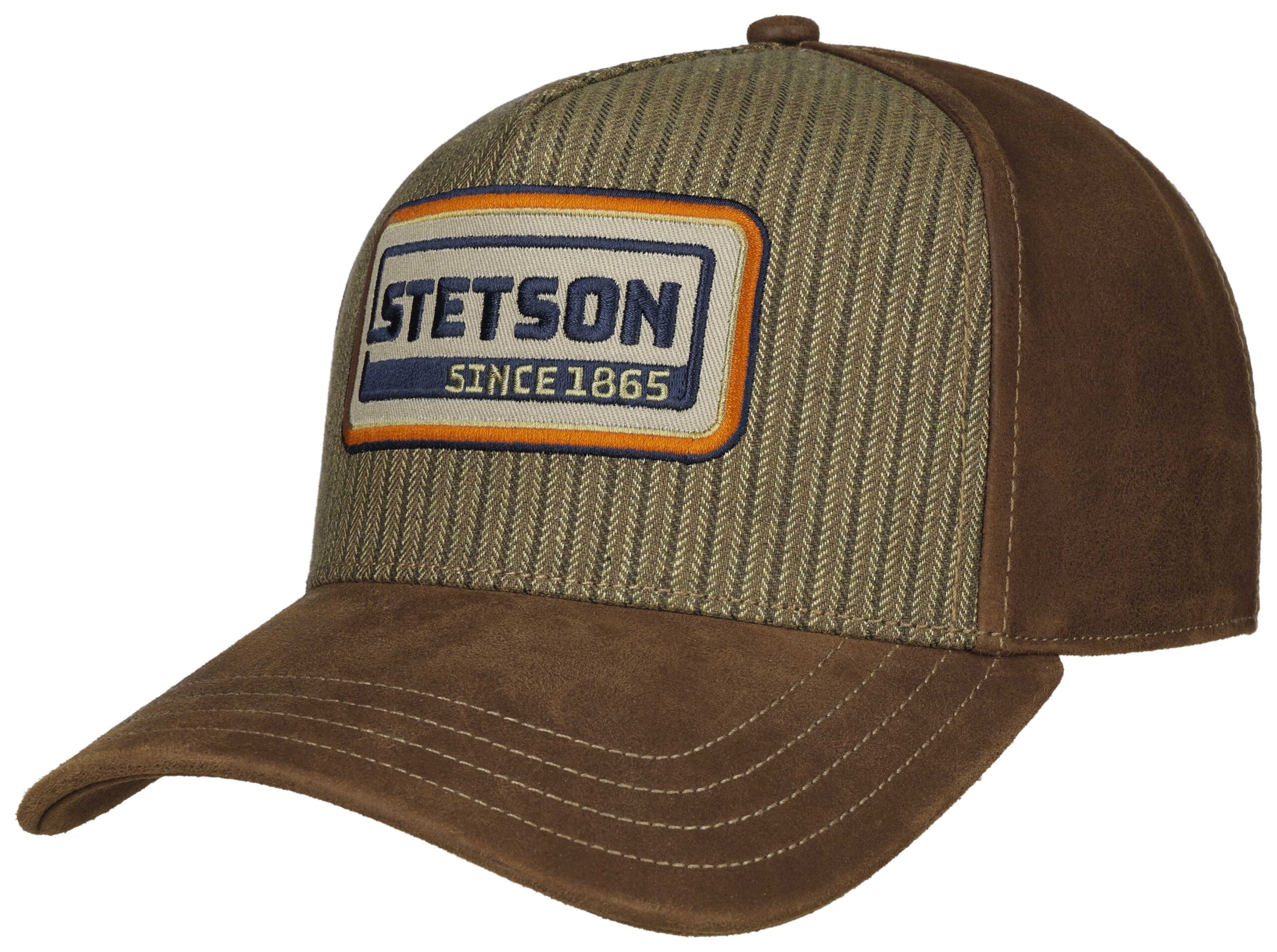 Trucker Cap Cotton Linen Stripe Stetson