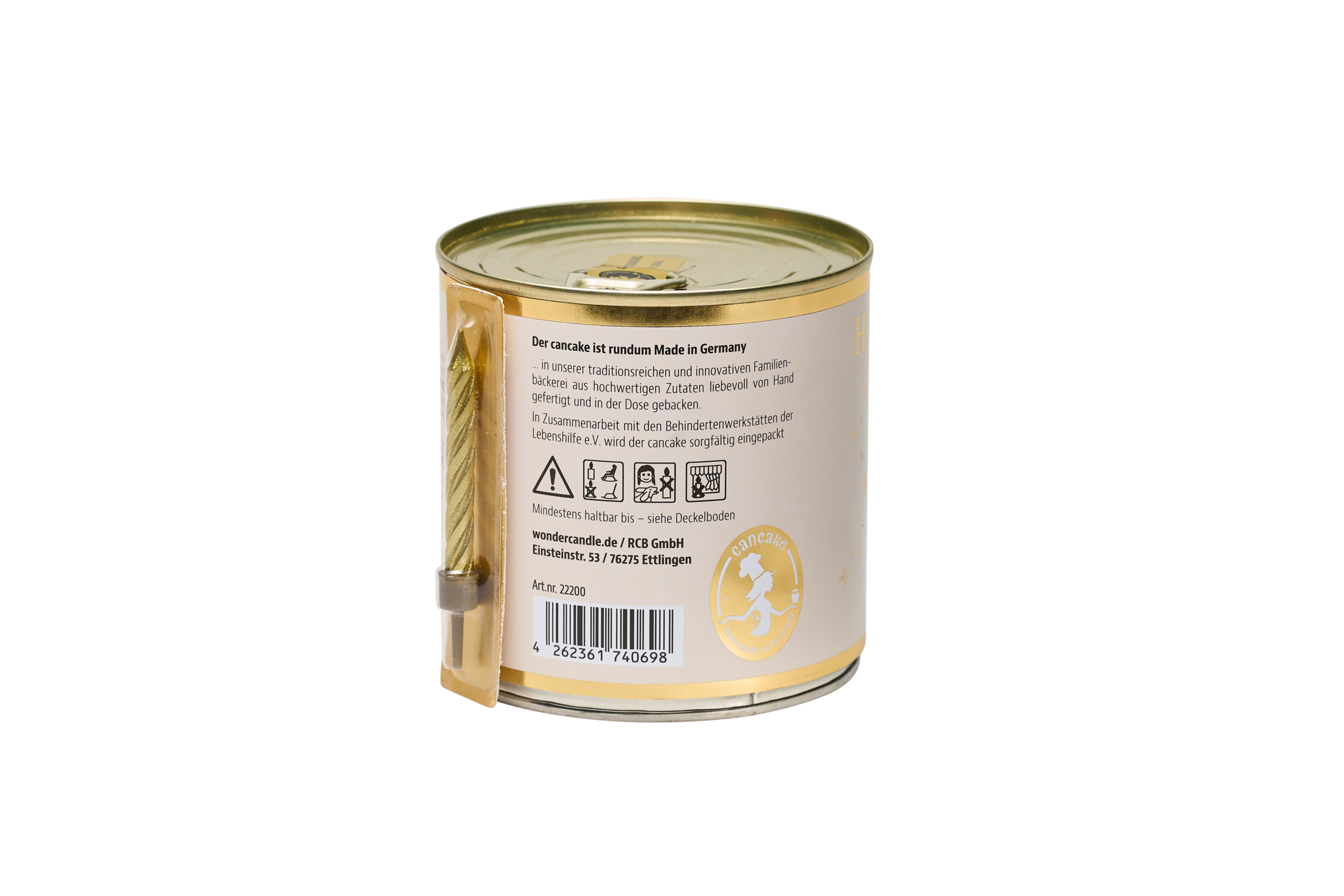 Cancake Happy Birthday creme Kaffee Wondercandle – Bild 2