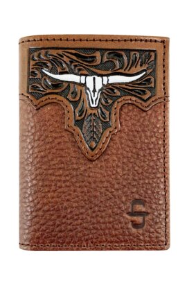 Portemonnaie Steer Head Leather Tri-fold