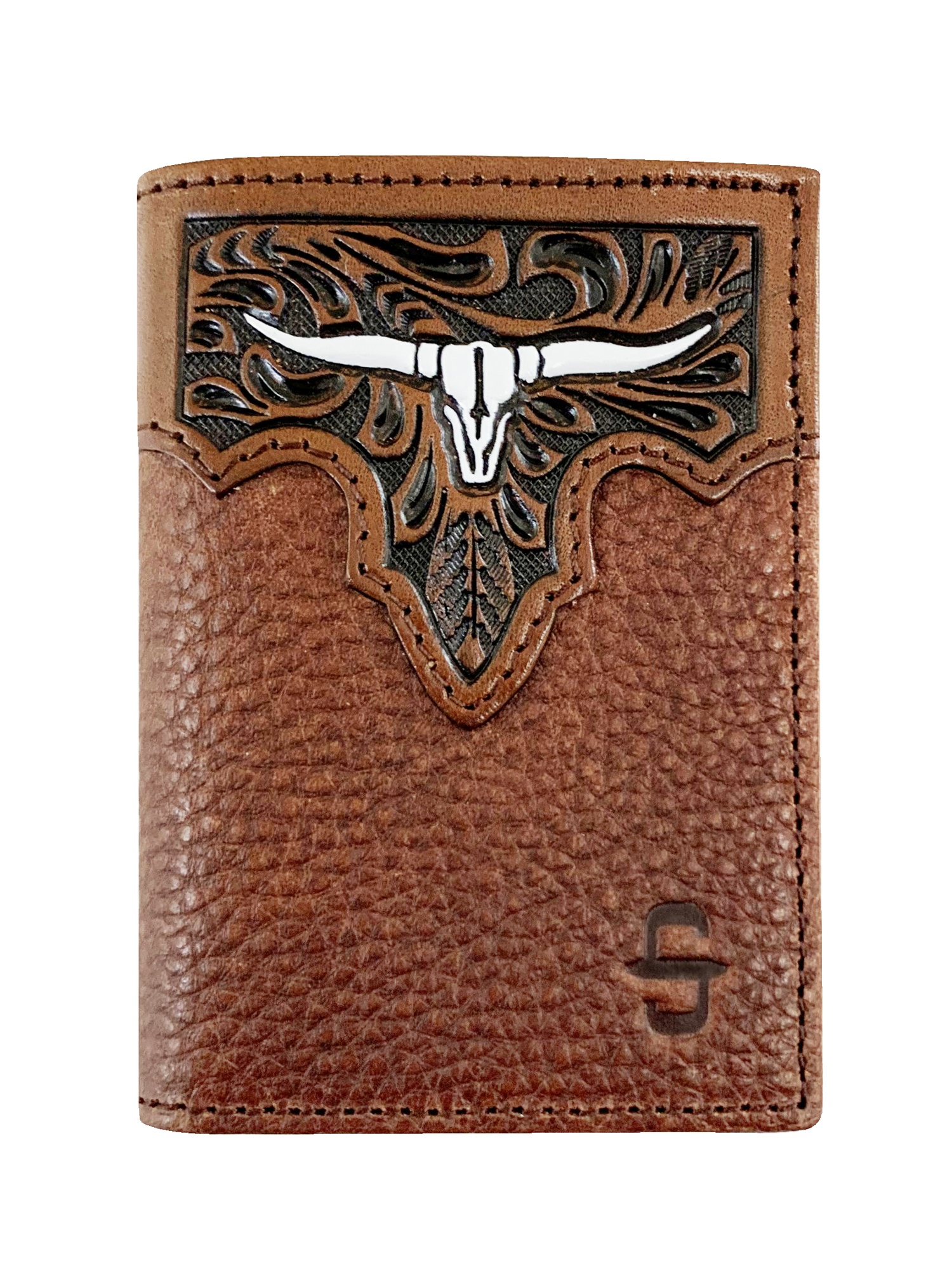 Portemonnaie Steer Head Leather Tri-fold